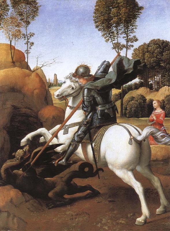 RAFFAELLO Sanzio Kill dragon oil painting picture